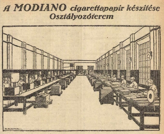 1930.05.16. Modiano-gyár