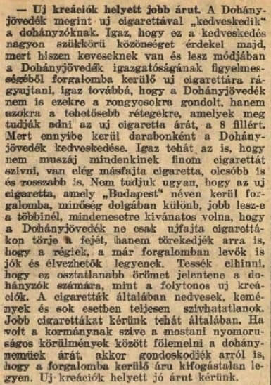 1930.08.17. Újak helyett jobbakat