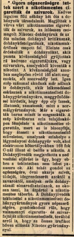 1930.11.01. Nikotex dohányáruk