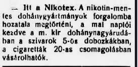 1930.11.16. Megjött a Nikotex