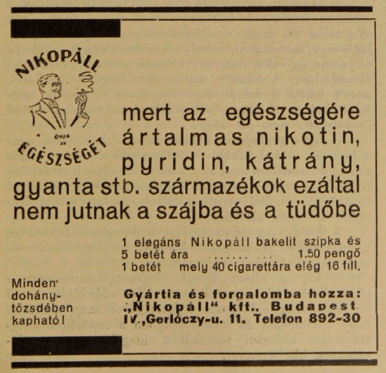 1936. Nikopáll szipka