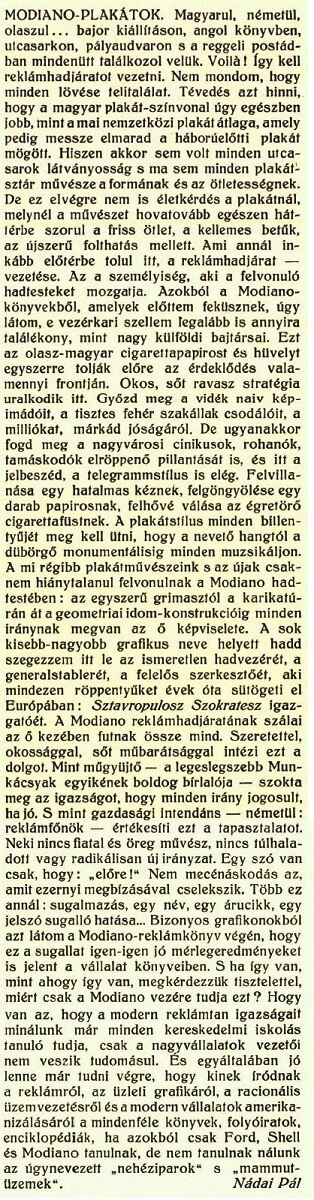 1930. Modiano plakátkiállítás