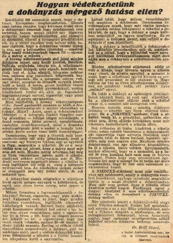 1931.03.08. Mérgezés ellen Nikotex