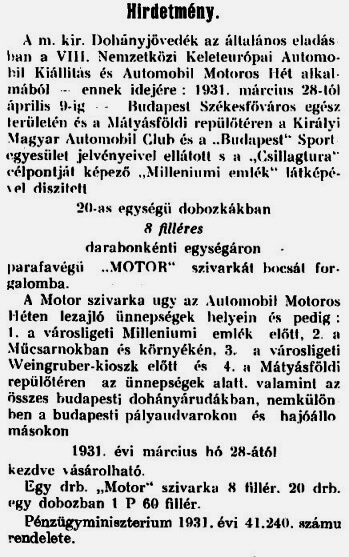 1931.04.01. Motor cigaretta