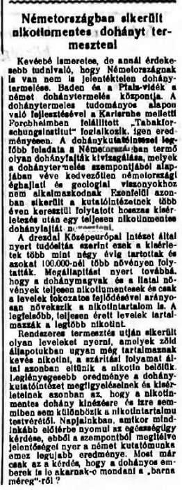 1931.07.25. Nikotinmentes dohány