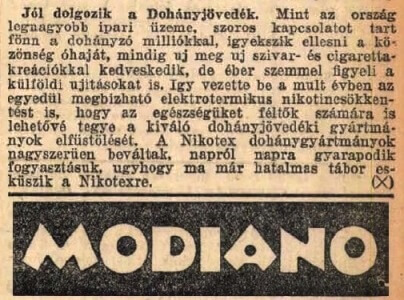 1931.08.30. Bevált a Nikotex