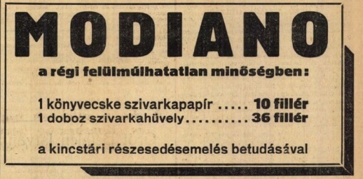 1932.03.10. Modiano reklám