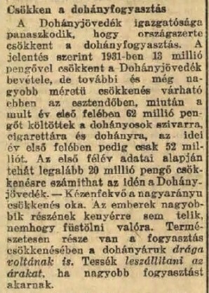 1932.09.18. Dohányfogyasztás