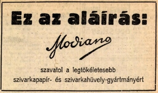 1933.03.25. Modiano reklám