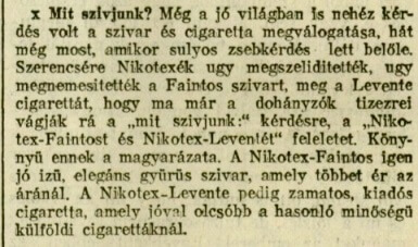 1933.08.01. Nikotex-Faintos és Levente