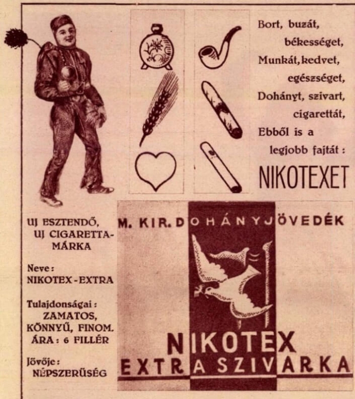 1933.12.31. Nikotex-Extra cigaretta