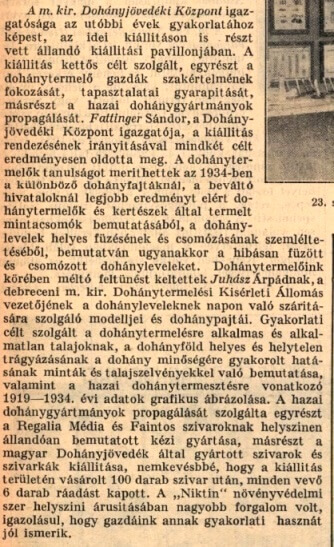 1935.04.07. Mezőgazdasági Kiállítás