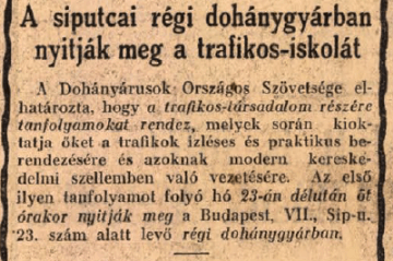 1935.04.24. Trafikos iskola