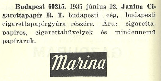 1935.06.12. Marina papír és hüvely