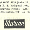 1935.06.12. Marina papír és hüvely