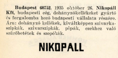 1935.10.26. Nikopáll szipka 1935.10.26. Nikopáll szipka