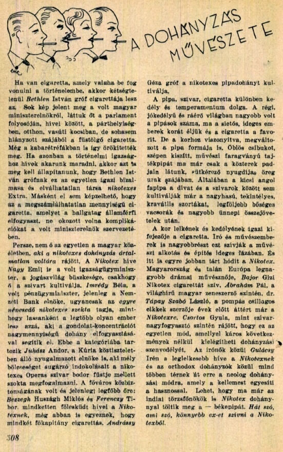 1935. A dohányzás művészete