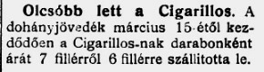1936.03.19. Olcsóbb a Cigarillos