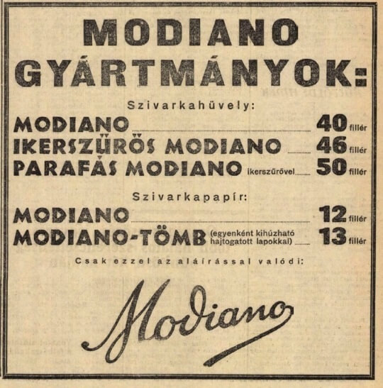 1936.06.03. Modiano reklám