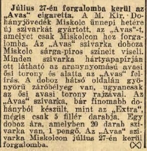 1936.07.23. Avas cigaretta