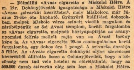 1936.08.01. Avas cigaretta