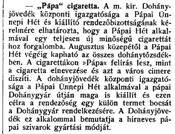 1936.08.15. Pápa cigaretta