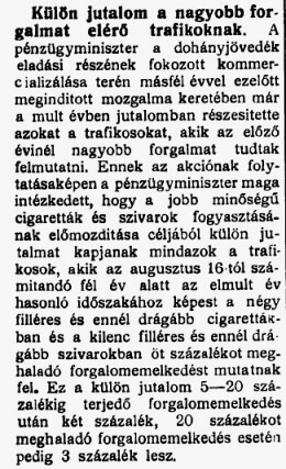 1936.08.27. Trafikos-jutalom