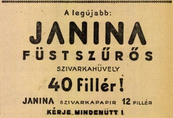 1936.10.22. Janina cigarettahüvely