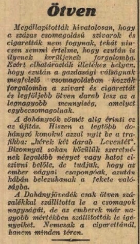 1936.12.01. Új csomagolások