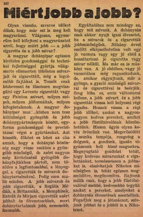 1936. Nikotex-dohánygyártmányok