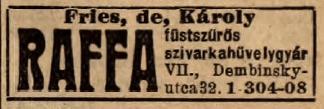 1936. Raffa cigarettahüvely