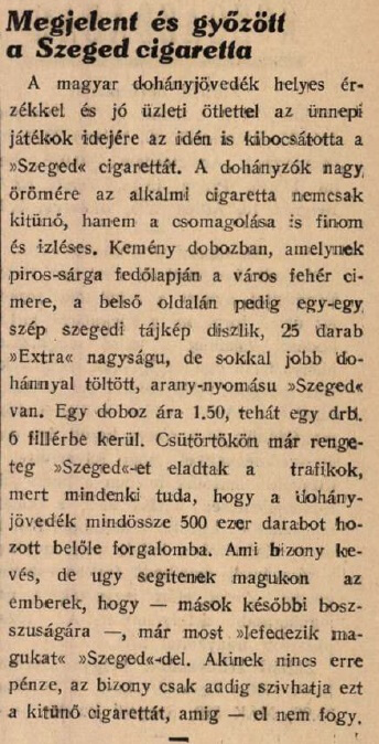 1937.07.30. Szeged cigaretta