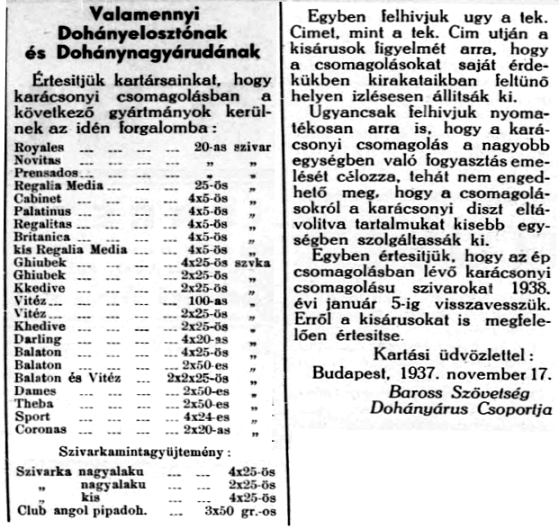 1937.12.02. Karácsonyi csomagok