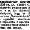 1937.12.02. Székesfehérvár cigaretta