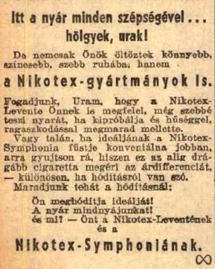 1938.07.03. Nikotex-gyártmányok