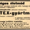 1938. Nikotex-gyártmányok