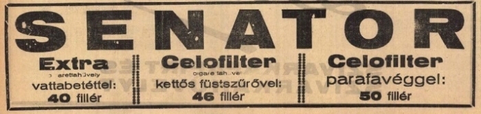 1939.01.24. Senator Celofilter és Extra