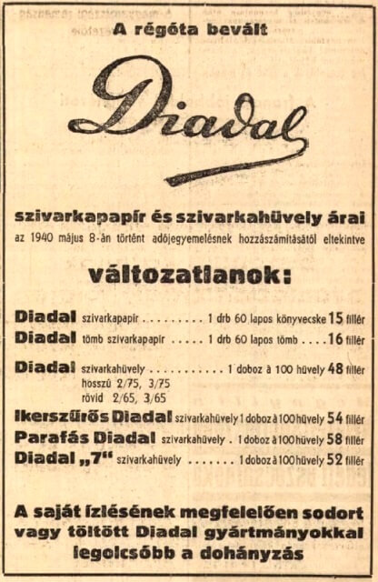 1940.09.08. Diadal papír és hüvely