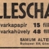 1940.10.03. Olleschau papír és hüvely