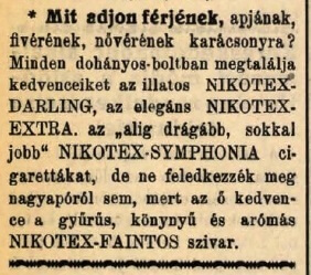 1940.12.13. Nikotex-termékek