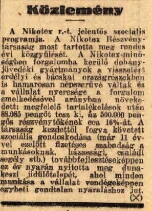 1941.10.08. Nikotex Rt. programja