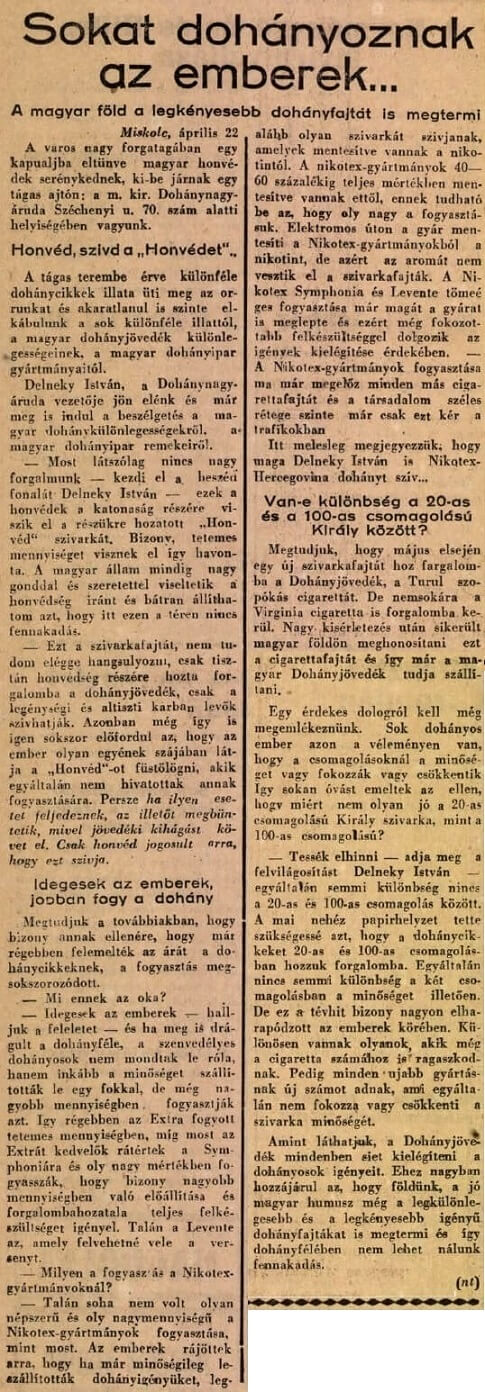 1942.04.23. Dohányfogyasztás