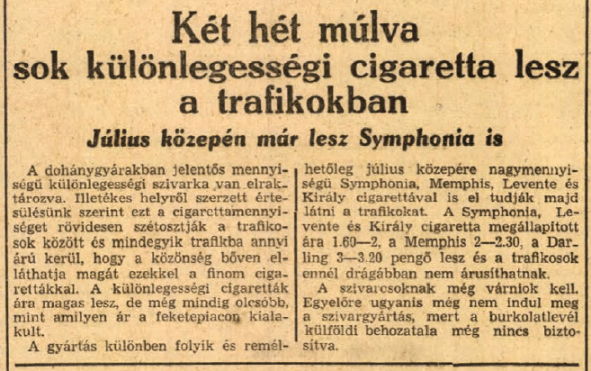 1945.04.06. Cigarettaellátás