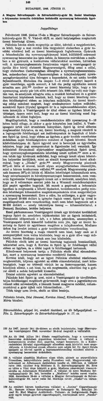 1946.06.17. Modiano gyár 1946.06.17. Modiano gyár