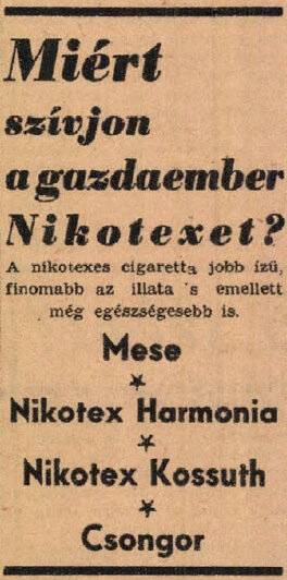 1948.08.01. Nikotex-gyártmányok