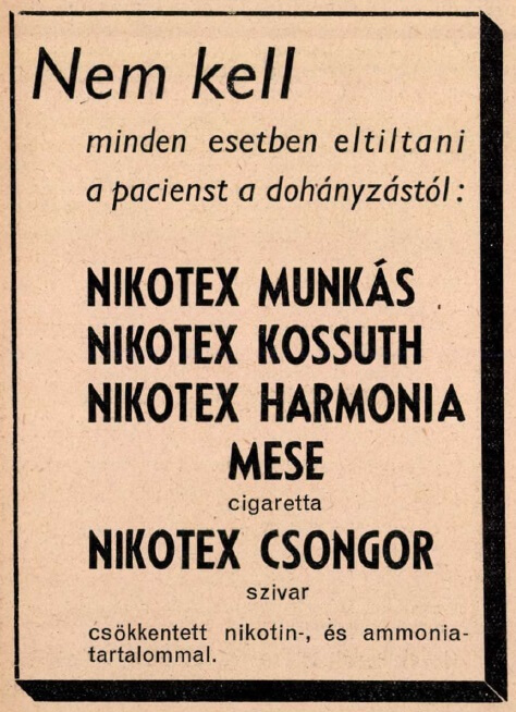 1948.09.05. Nikotex-gyártmányok