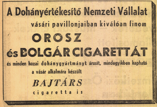 1949.09.18. Orosz és bolgár cigaretták