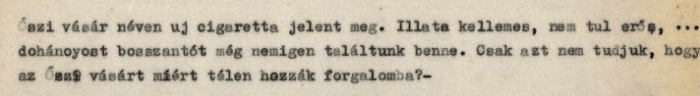 1953.11.23. Őszi Vásár cigaretta