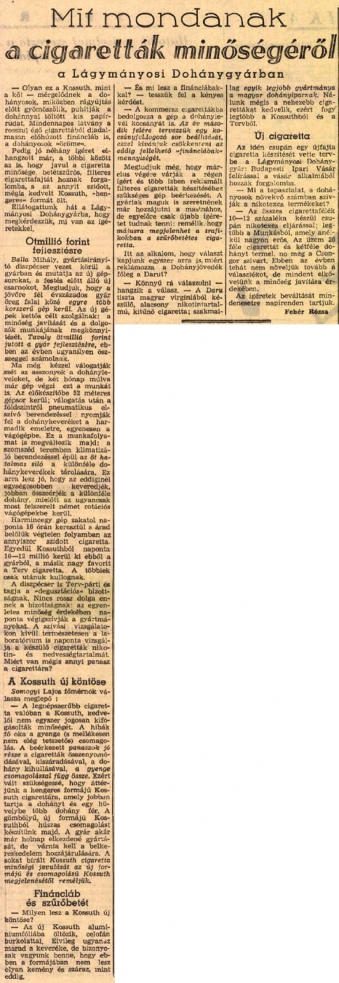 1960.02.27. Cigarettaminőség