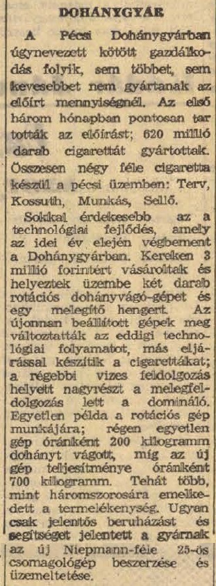1964.04.02. Pécsi Dohánygyár